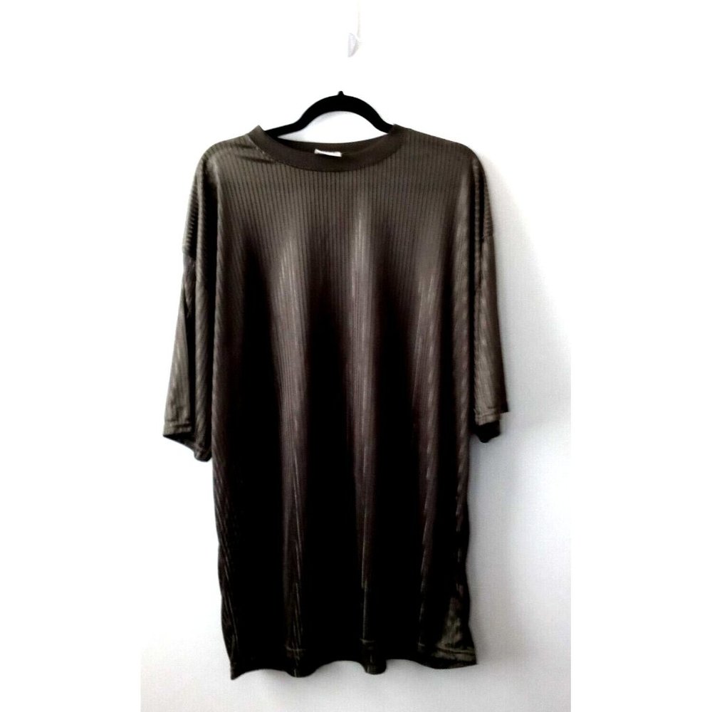 Men Billion Bay Classic Edition Sheer Pullover Green Shirt Short Sleeve Size 2XL